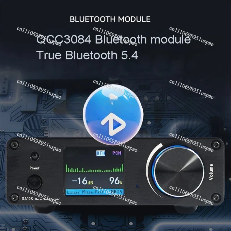 DA10S Dual ES9038 DSD512 Bluetooth 5.4 USB Decoder HIFI Fever DAC ES9038Q2M Dual Parallel DC12V/1A