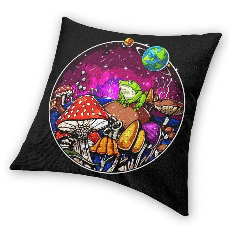 Magic Psychedelic Mushrooms Square Pillowcase Living Room Sofa Psilocybin Pillow Case Home Decor