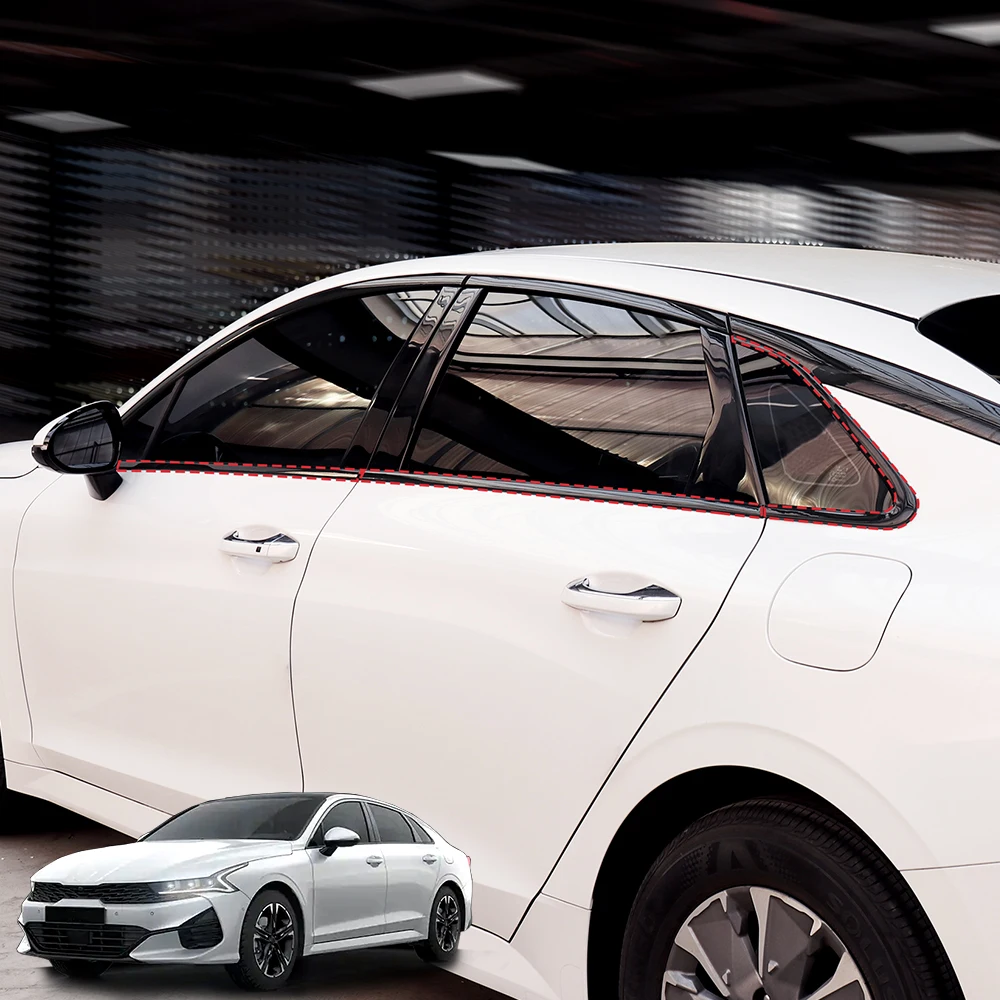 

13Pcs For Kia K5/K5 PE 2021-2026 LHD/RHD ABS Car Window Decorative Cover Strip Cover Car Decorative Molding Exterior Accessories