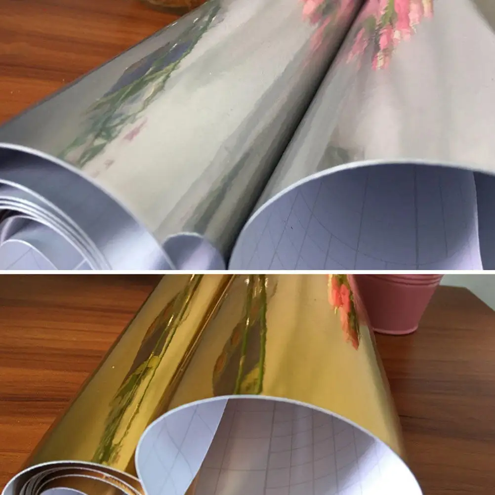 

6Pcs Metal Transfer Film Vinyl Sheets for DIY Crafts Self-Adhesive Stickers Cup Decor Glass Decoration Decal Material Supply