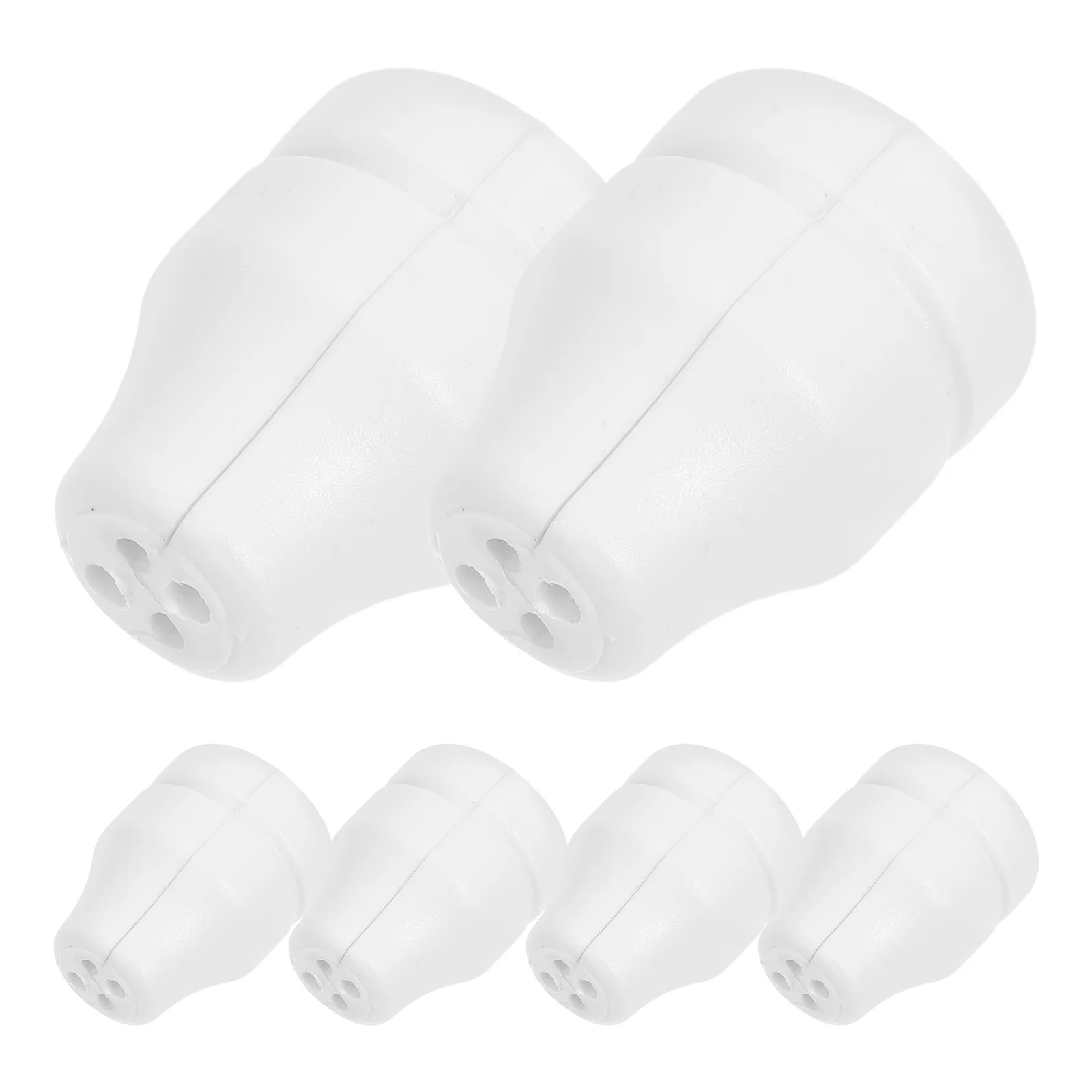 

6pcs Blinds Accessories Parts 4-Hole White Plastic Cord Knobs For Window Blinds Roman Shades Curtains Pull Cord Tassels