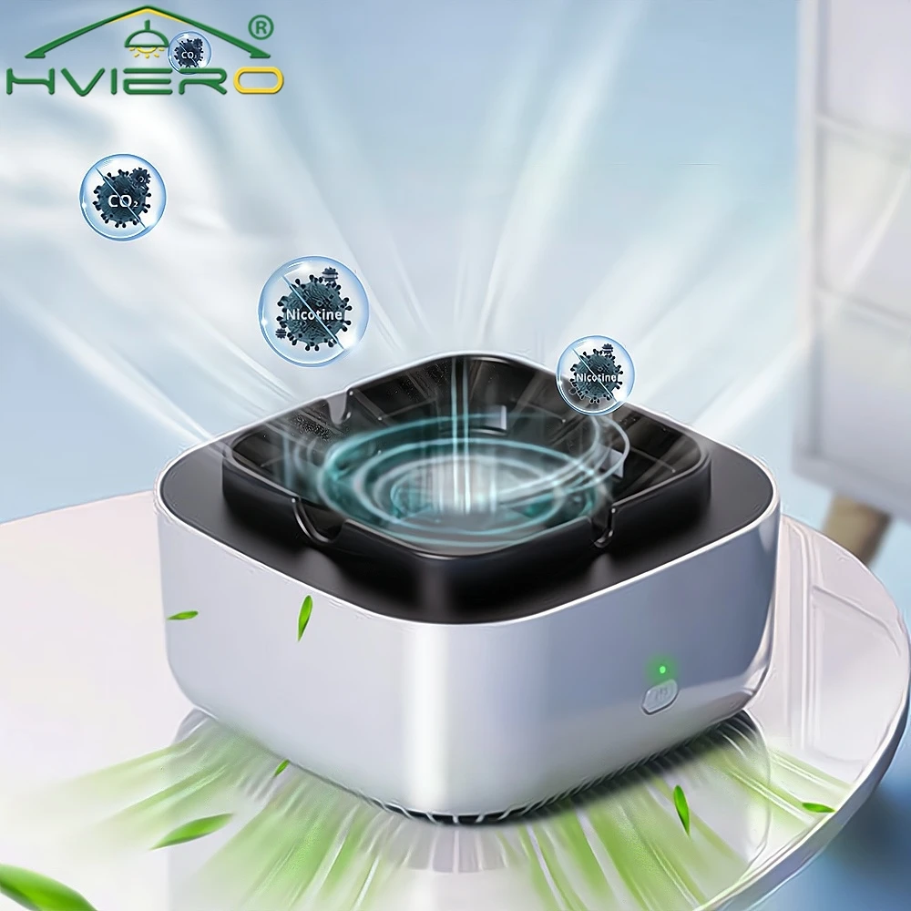 Purifier Ashtray Negative Ion Household Living Room Office Air Square Purifying Filter Remove Odor Smoke Aromatherapy Smokeless