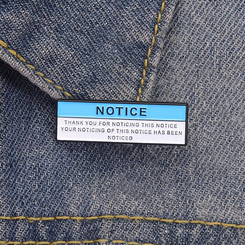 Fun Brooch Creative Thank You for Your Attention Brooches Personalized Clothing Accessories Badges Lapel Pins Women's Brooches