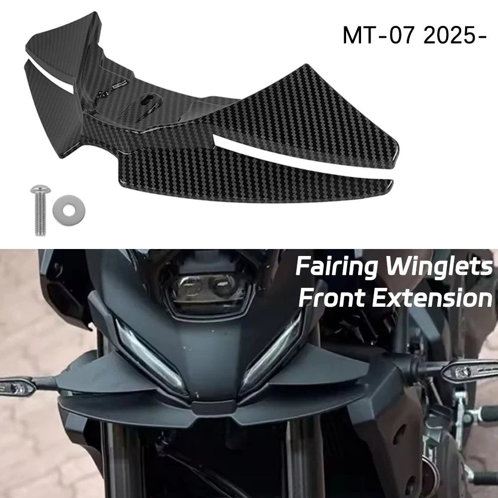 

MT-07 мотоциклетное переднее крыло для губ, аэродинамический обтекатель, крылышки, удлинение передней фары, передний спойлер для mt07 2025
