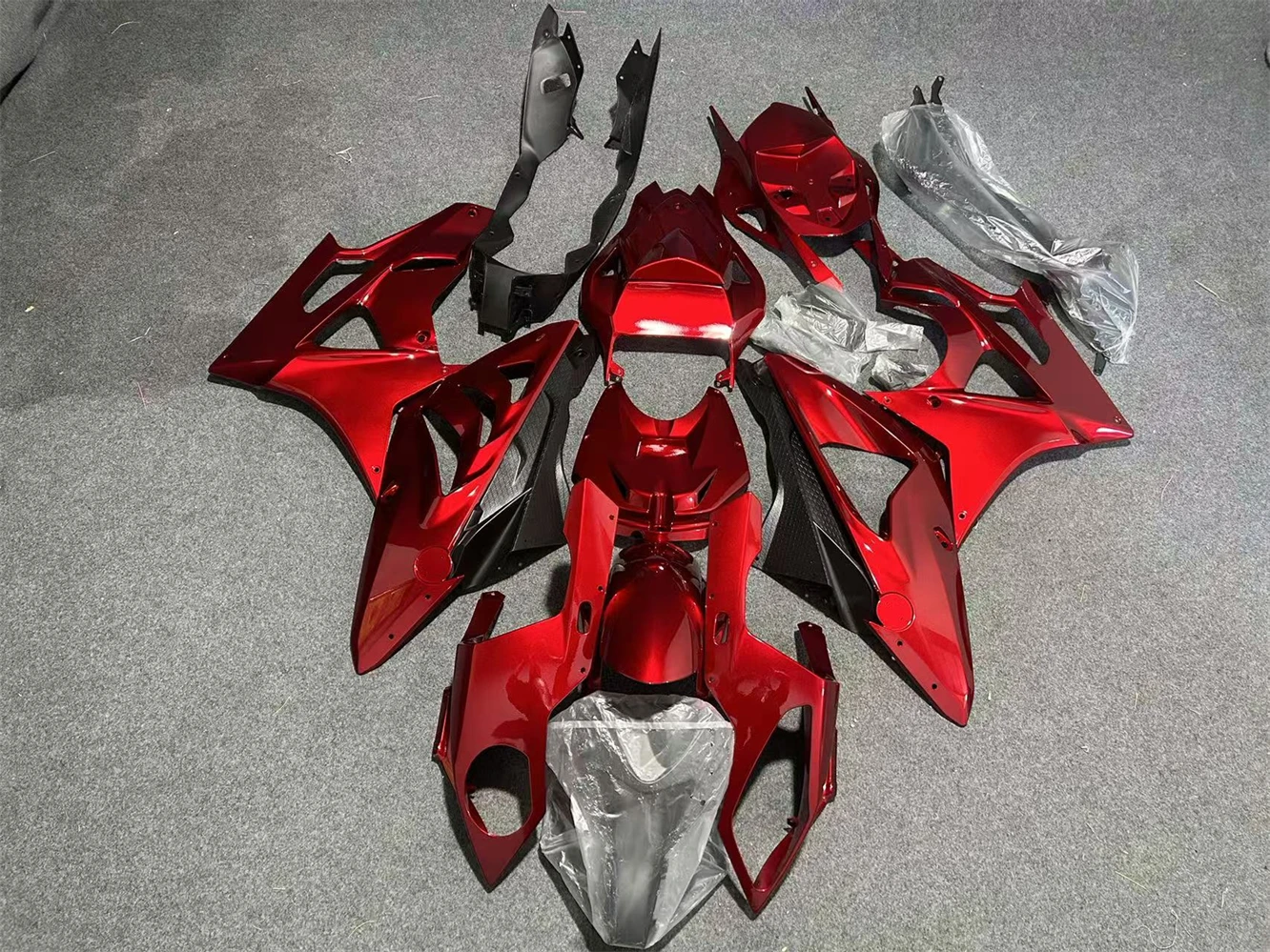 Moke moto Motorcycle Fairings Kit Fit For S1000rr 2009 2010 2011 2012 2013 2014 Bodywork Metallic Candy Red