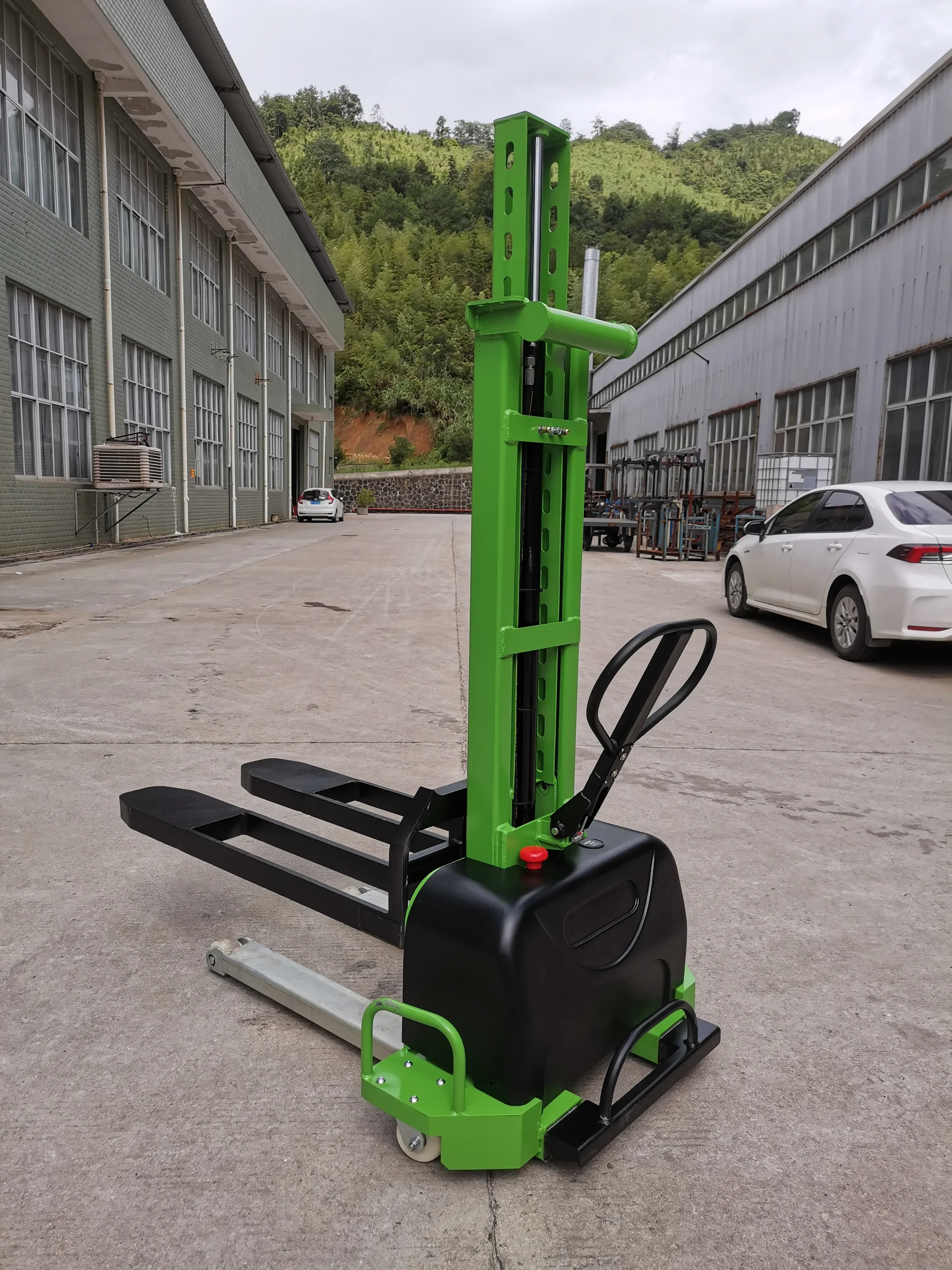 500kg 700kg 1000kg Self Lifting Stacker Self Loading Forklift Semi Electric Portable Lifter