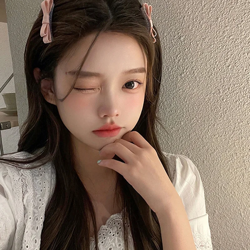 

Bow Hair Comb for Girl Sided Clips Bangs Bowknot Hairpins Portable Trimming Artifact Barrettes Fashion Women Hair Accessories