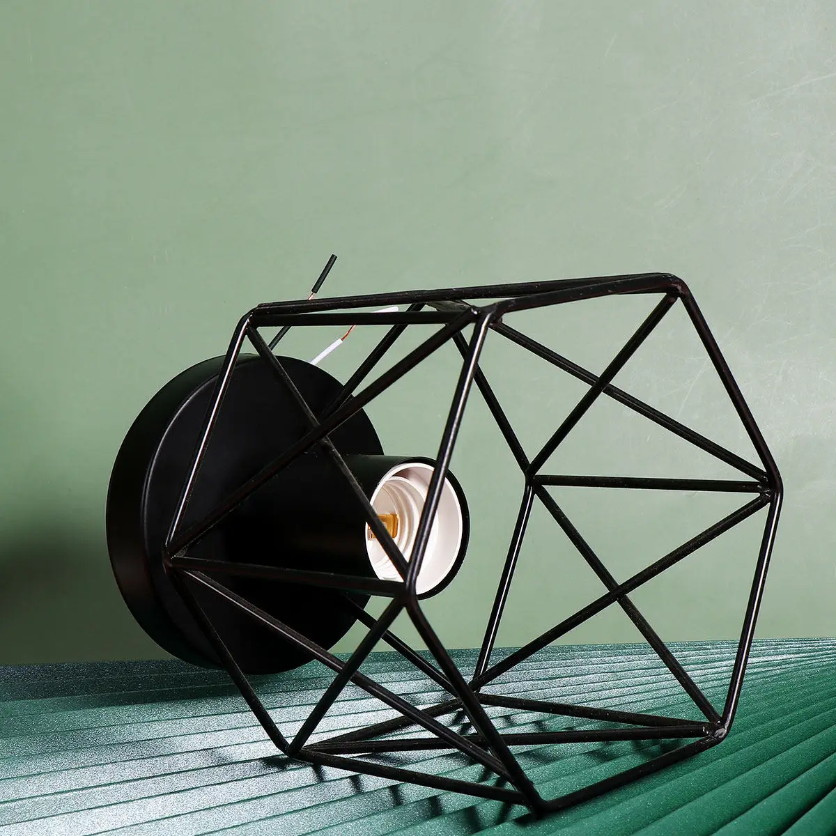 2pcs-ceiling-lamp-iron-art-geometric-hanging-light-for-living-room-bedroom-hallway-modern-ceiling-lighting-black