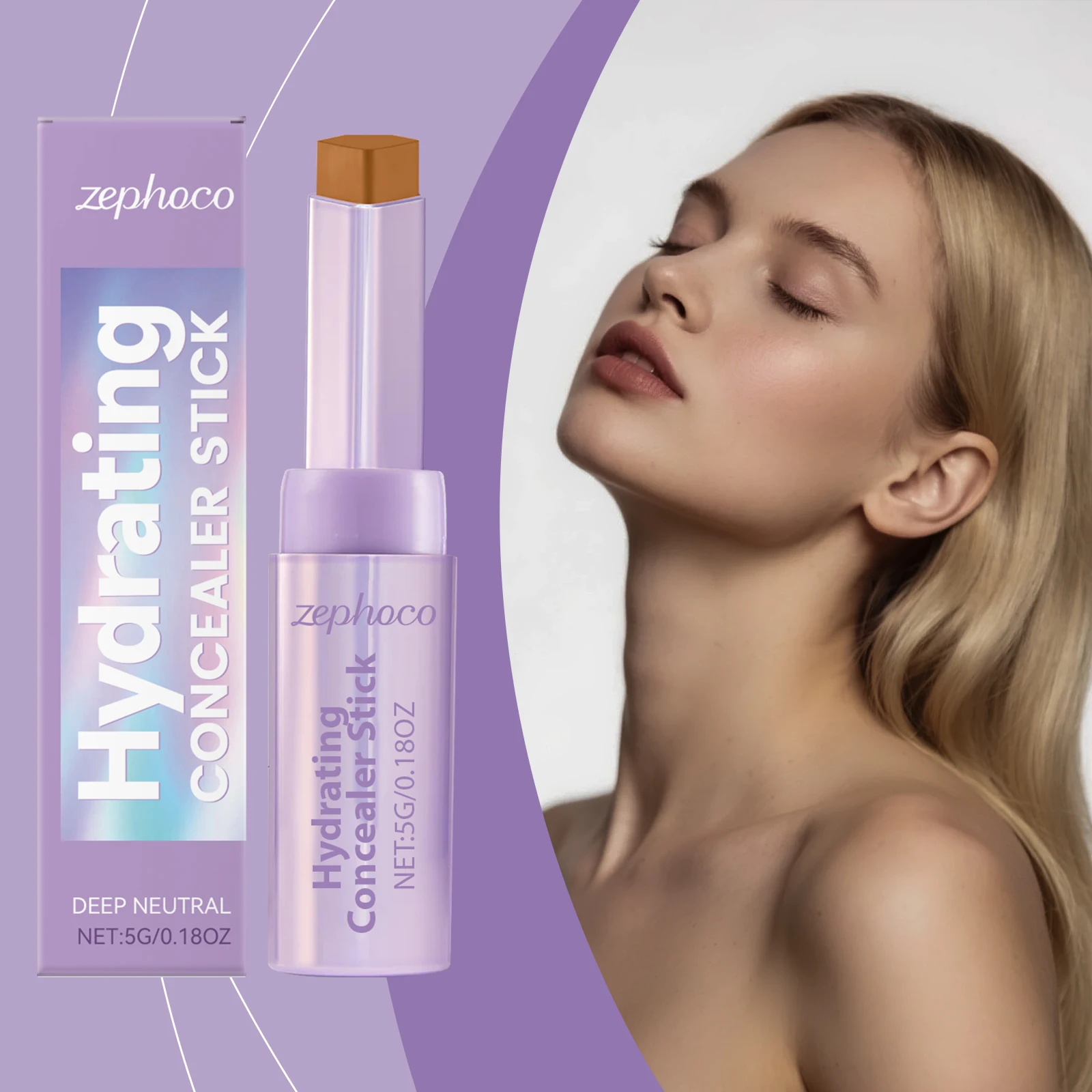 

Zephoco Concealer Stick 4 Color Long Lasting Waterproof Gloss Highlighters Shadow Blemish Cover Cosmetics Contour Stick Makeup