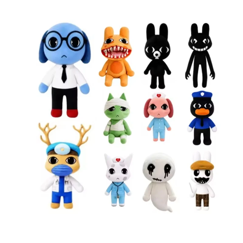 For Roblox Animal Hospital Horror Plush Doll Set Soft Stuffed Plushie Creepy Cute Game Merchandise Collectible Fans Gift view 5