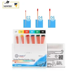 Durable Dental Gutta Percha Points Root Canal Therapy Endodontic Filling Fiber Tips GP 02/04/06 Taper #15-40 Cone Poles Material
