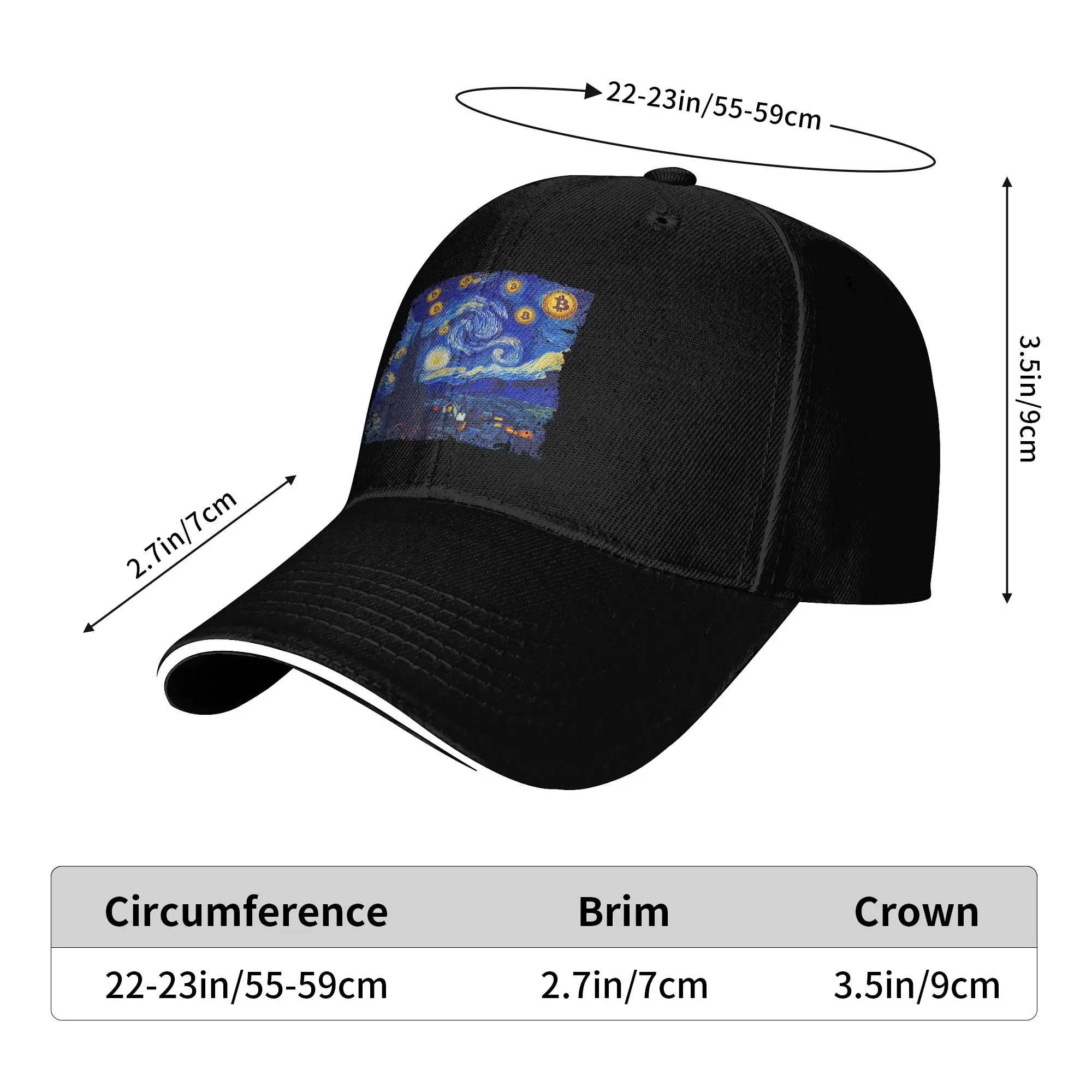 Bitcoin Crypto Baseball Cap  Casual Trucker Hat Summer Unisex-Teens Outdoor Sports Baseball Caps