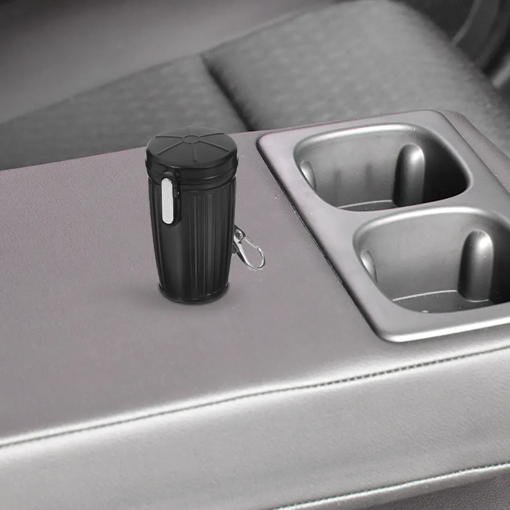 2 Pcs Tiny Ash Tray Desktop Collector Mini Receptacle Portable Metal Tube Storage Smokers Ashtray