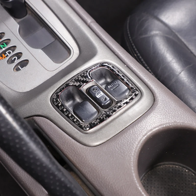For Toyota Celica 00-05 Soft Carbon Fiber Car Window Switch Trim Interior Car Accessories