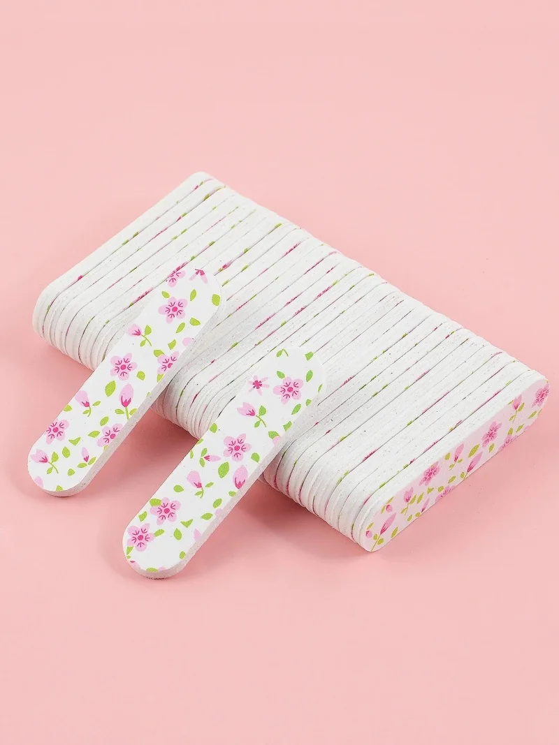 20/50/200 قطعة ملفات الأظافر لوحات مزدوجة الوجهين ملفات أظافر صغيرة ملونة الرملي كتلة هلام تلميع رغوة مانيكير أدوات الصالون