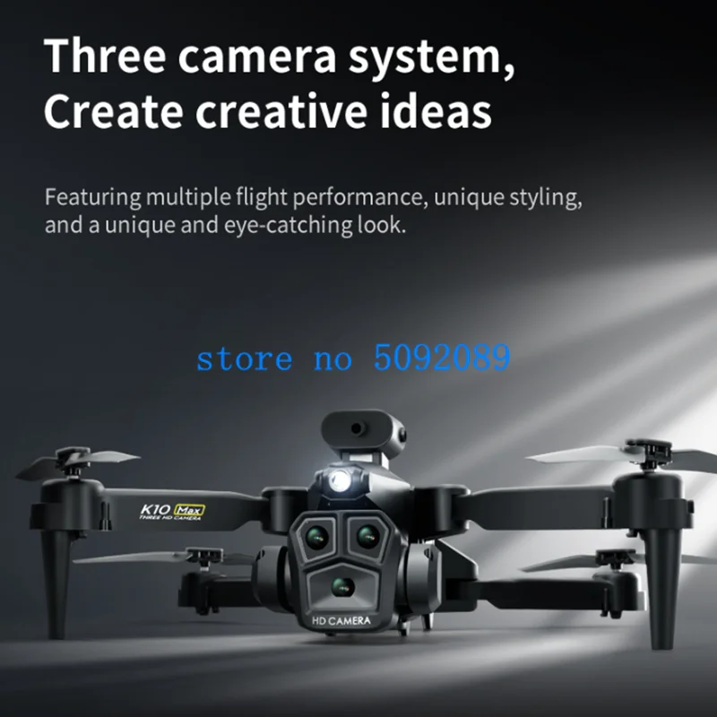 4K HD tres cámaras WIFI inteligente FPV RC Drone evita obstáculos posicionamiento de flujo óptico sin cabeza Control remoto Quadcopter Drone