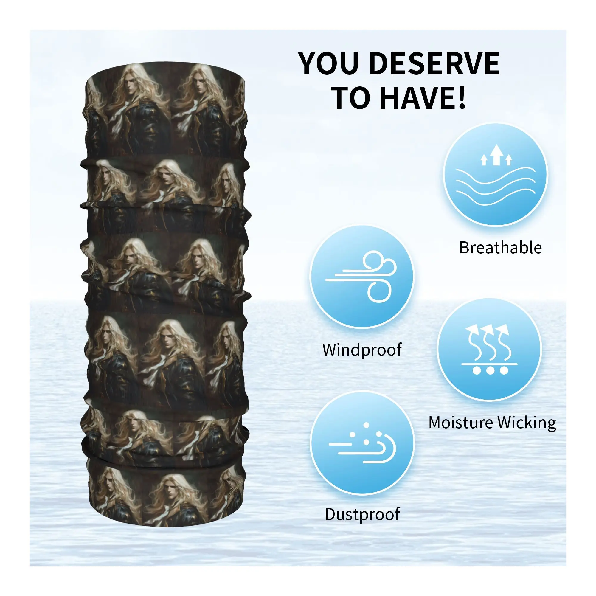 Alucard Castlevania бандана, гетры с принтом, шарф для лица, многофункциональная Балаклава, походная, рыбалка, унисекс, для взрослых, ветрозащитная