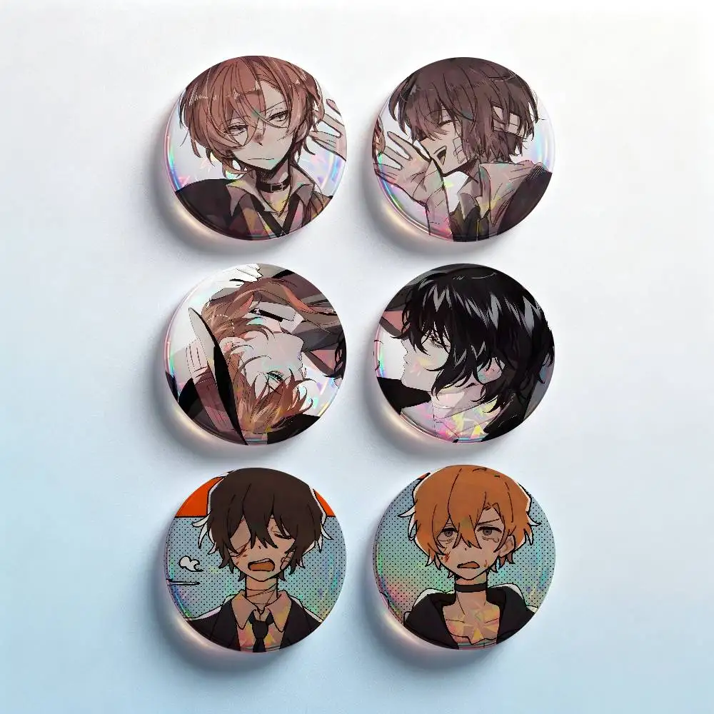 Soukoku Bungo Stray Dogs 2 Pieces Set Badge Set Fashion Brooches for Women Men Backpack Accessory Bag Badge Jewelry Gift