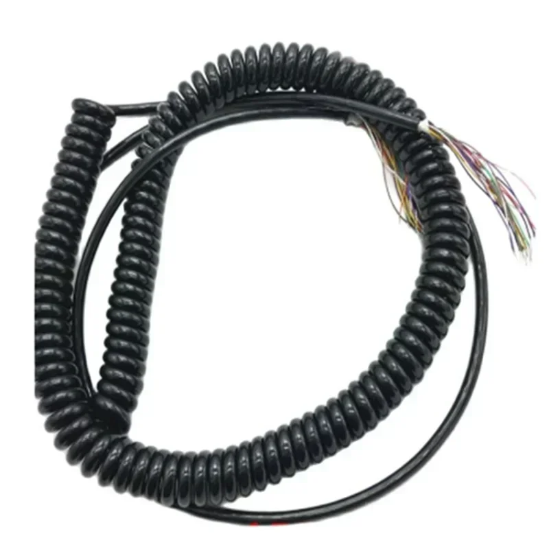 1x Wholesale 12 15 16 17 18 19 21 Cores Spring Spiral Cable Coiled Cable for CNC Handheld Encoder Manual Pulse Generator MPG