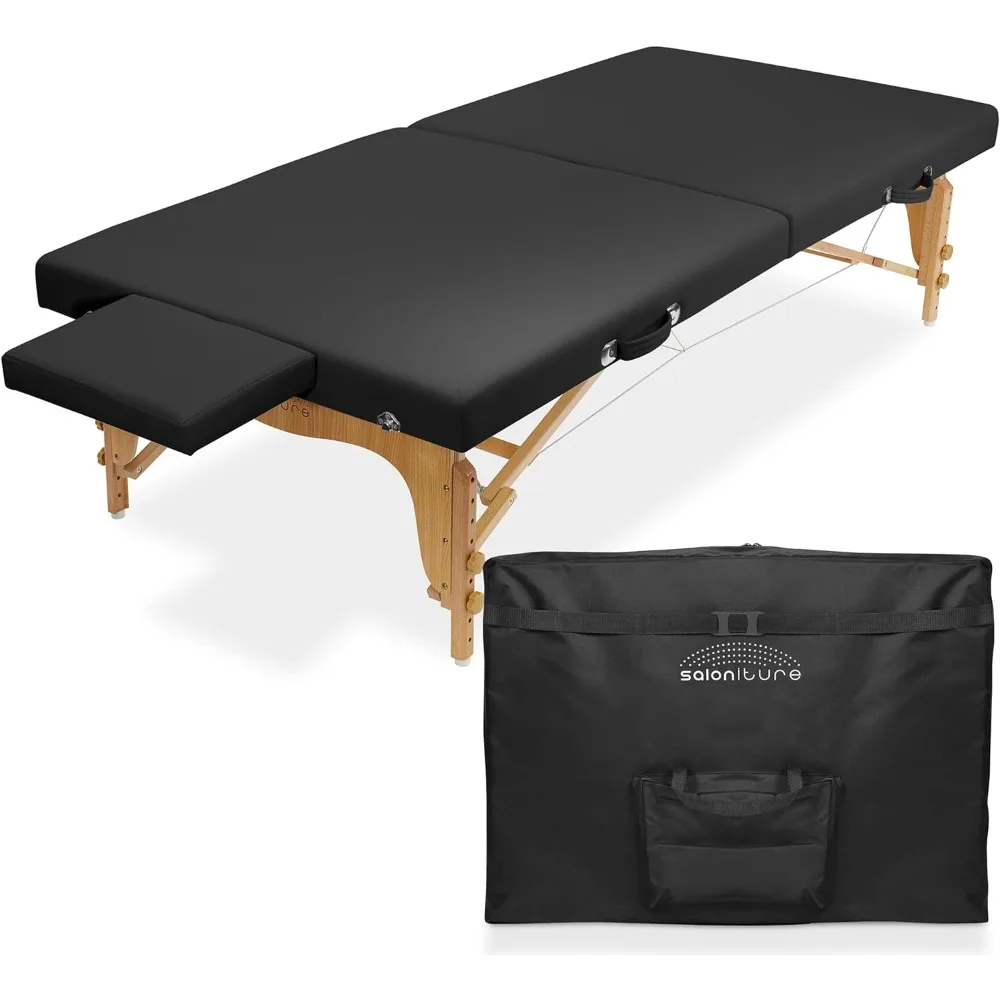 Saloniture Portable Physical Therapy Massage Table - Low to Ground Stretching Treatment Mat Platform