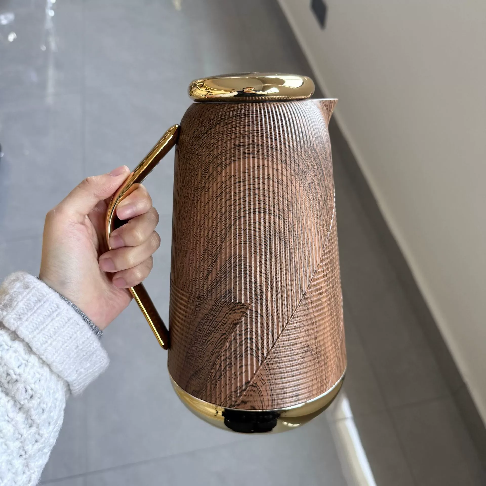 

Arabian Vacuum Flask, Middle Eastern Style, Restaurant, Home Glass Liner, Hot Water Kettle, 24 Hours Thermos Bottle, 1000ml