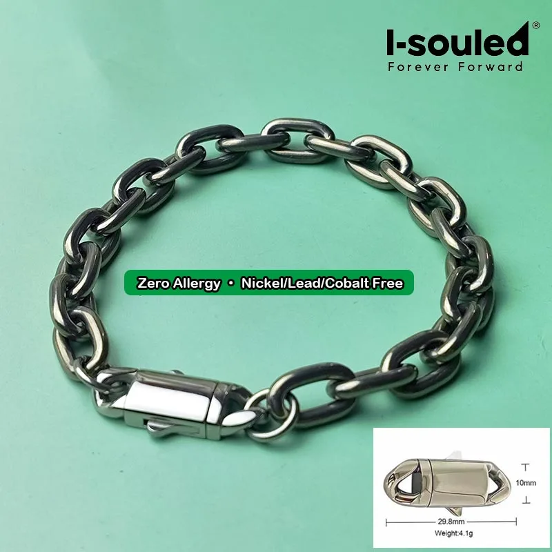 

Medical Pure Titanium Choker 15" Hypoallergenic 9.5mm Cuban Clasp