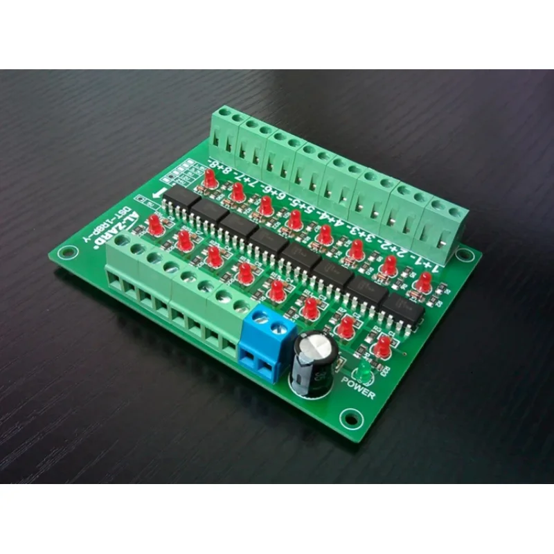 8 Channel High Speed Optocoupler PLC Signal Conversion Board Differential Transfer Collector DST-1R8P-Y