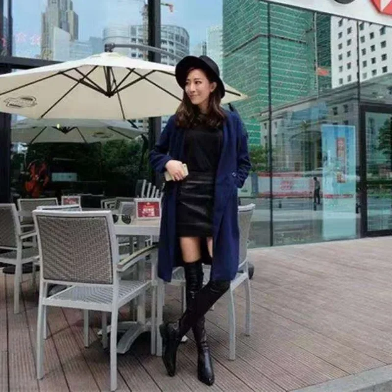 Women's Long Boots Thigh Elastic Fashion 2024 Above Over The Y2k New In Ladies Knee High Shaft Shoes Spring Autumn Cosplay Pu 39