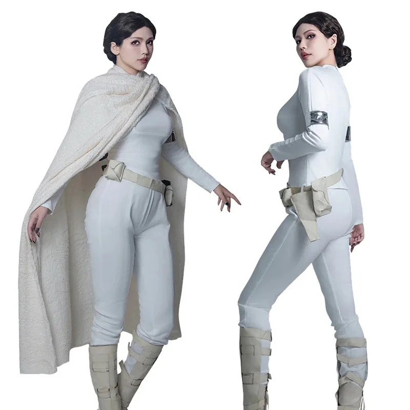 

❤❤2025 2025 Animation Costume Padme Cosplay Amidala Fantasia Cloak Suit Movie Space Battle Disguise Women Female F New ★☆