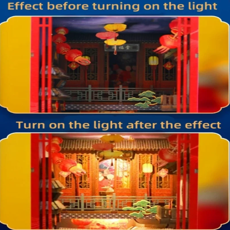 نموذج OUZEY Oriental Grand View، لغز الهندسة المعمارية الصينية ثلاثية الأبعاد، مجموعة أدوات تثبيت ثقافية للمراهقين #4