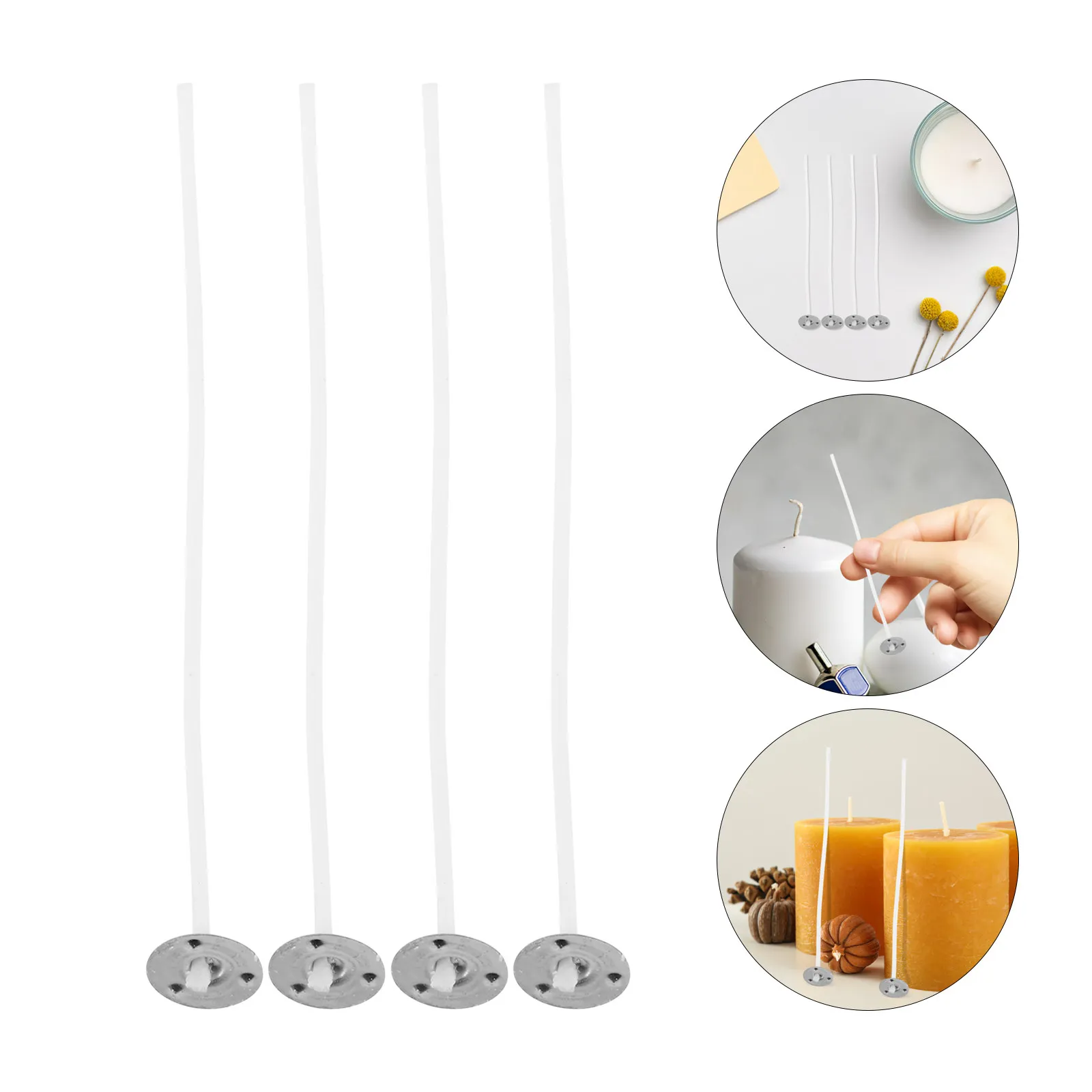 100Pcs Cotton Wicks for Making DIY Craft Supply Pure Cotton Wick for Container Pillar Taper Candles Consistent Burn