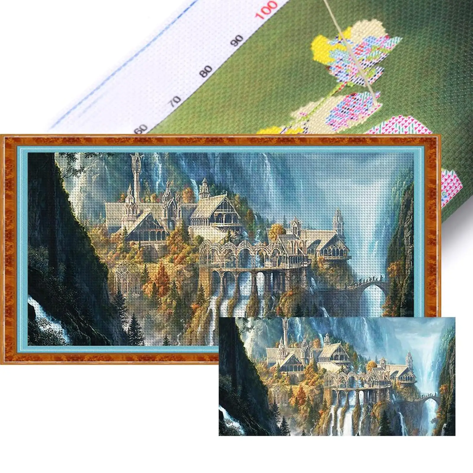 

Paradise Full 14CT 2 нити DIY штампованные наборы для вышивки крестом большого размера 31,5x15,75 дюйма для начинающих взрослых домашний декор