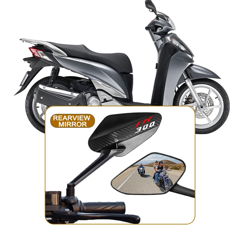 

2Pcs/Pair Riding Carbon Fiber Anti-Glare Convex Rearview Mirror For Honda CRV CR-V SH SH300 SH300i FORZA 125 Custom logo