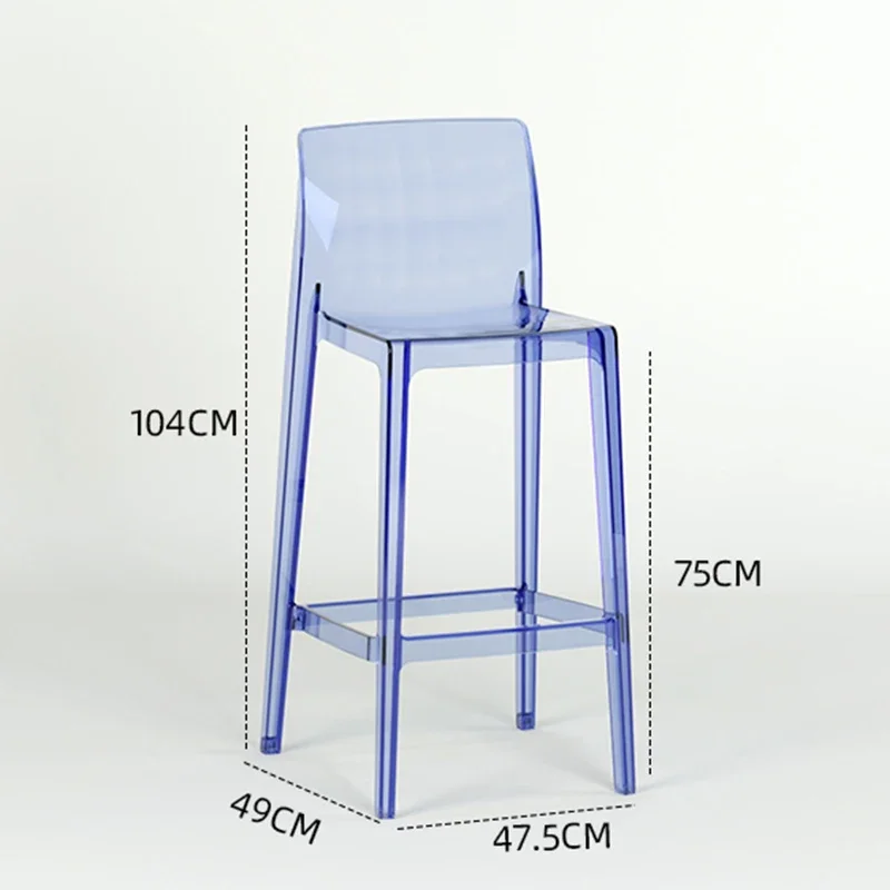 다이닝 오피스 북유럽 바 의자, 모던 디자이너 아크릴 럭셔리 의자, 미니멀리스트 스툴