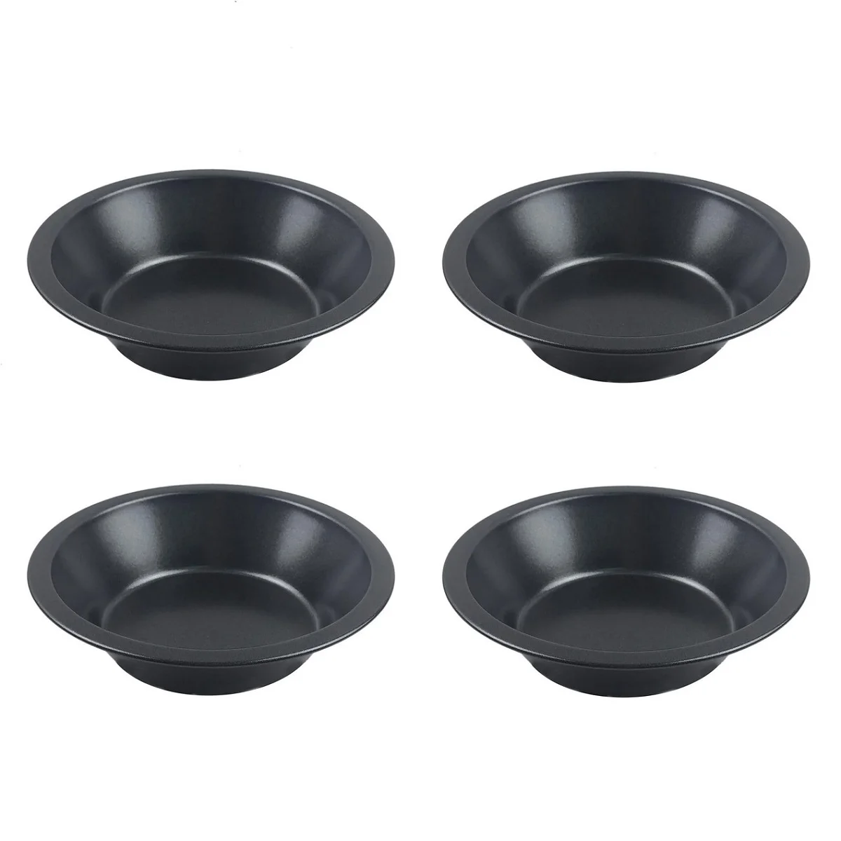 5 Inch Tart Pan Set 4 Pack Made from Carbon Steel for Baking Pies Tarts Quiches Cakes and Other Oven Prepared Pastries