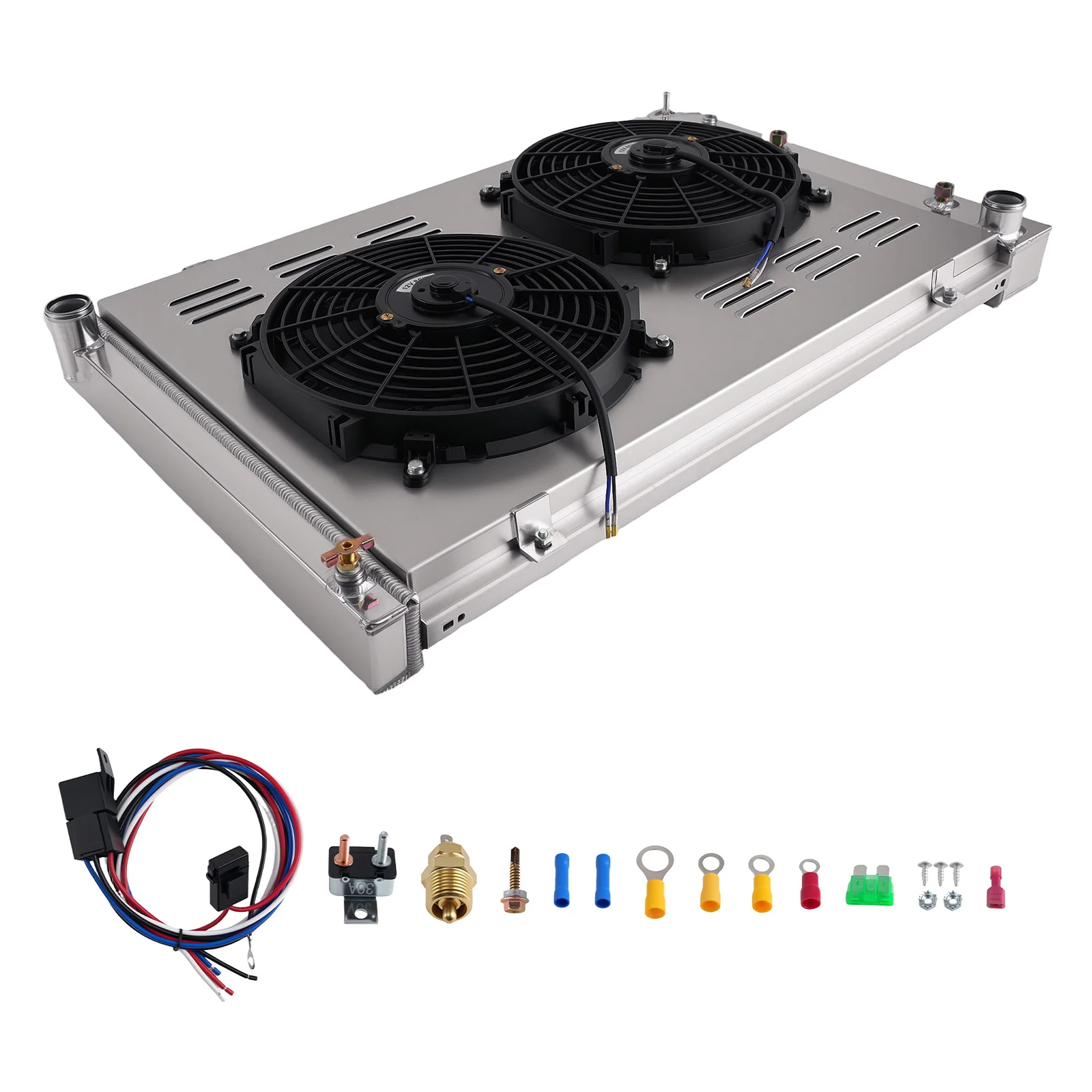 Aluminum Radiator Shroud Fan for GMC C1500/C2500/C3500/K1500/K2500/K3500 3 Row