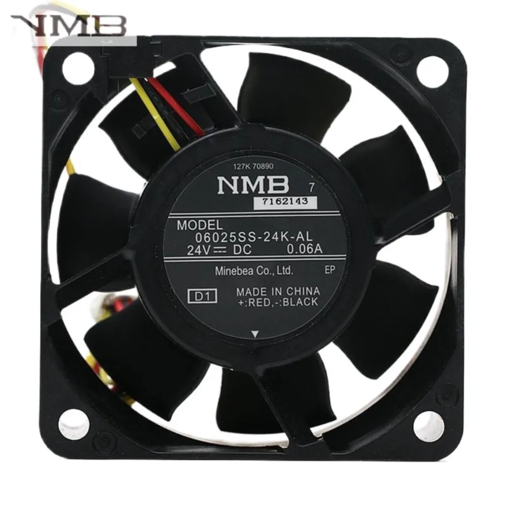 1PCS 60mm 24V Fan for NMB 06025SS-24K-AL 6025 6cm DC Brushless Cooling 0.06A 4000RPM Blower - Quiet & Reliable