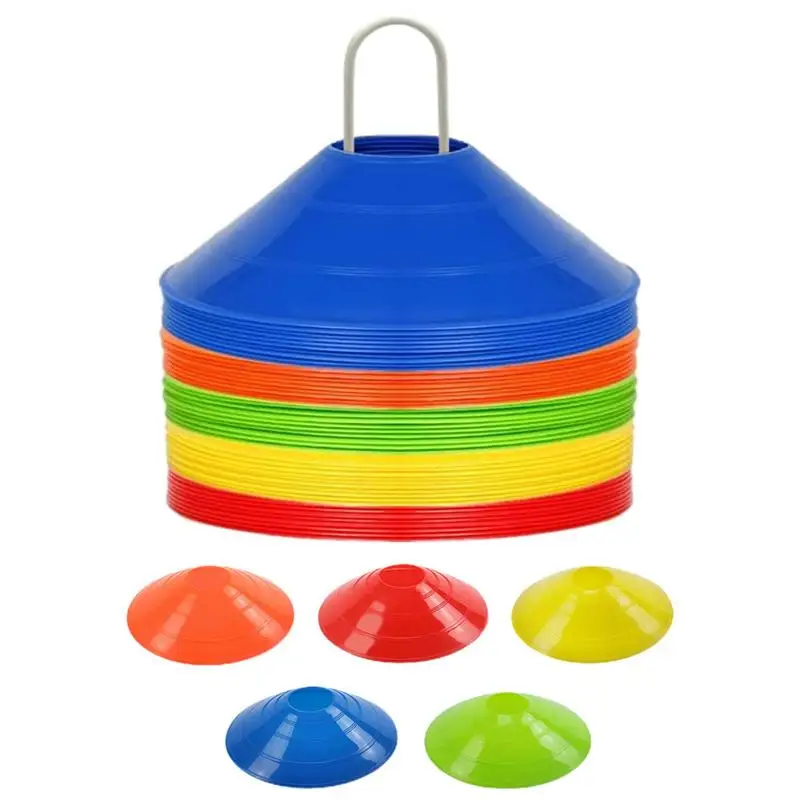 

10Pcs Soccer Disc Cone Set Football Agility Training Saucer Cones Marker Discs Multi Sport Training Space Cones Accessories