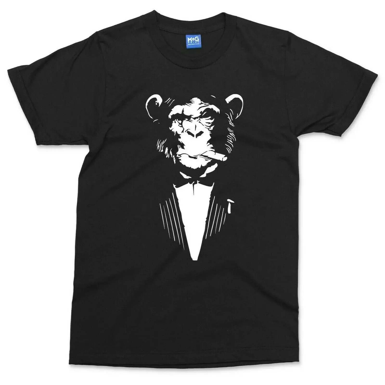 Gangsta Affe T Shirt Pate Gangster Parodie lustig Retro Mafia Gorilla vintage Washed Slightly Top For Everyday Wear homme