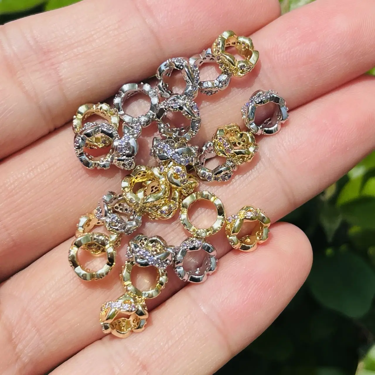 

10 шт./лот фиолетовый CZ Pave медный поворотный разделитель ювелирный аксессуар для изготовления браслетов и ожерелья
