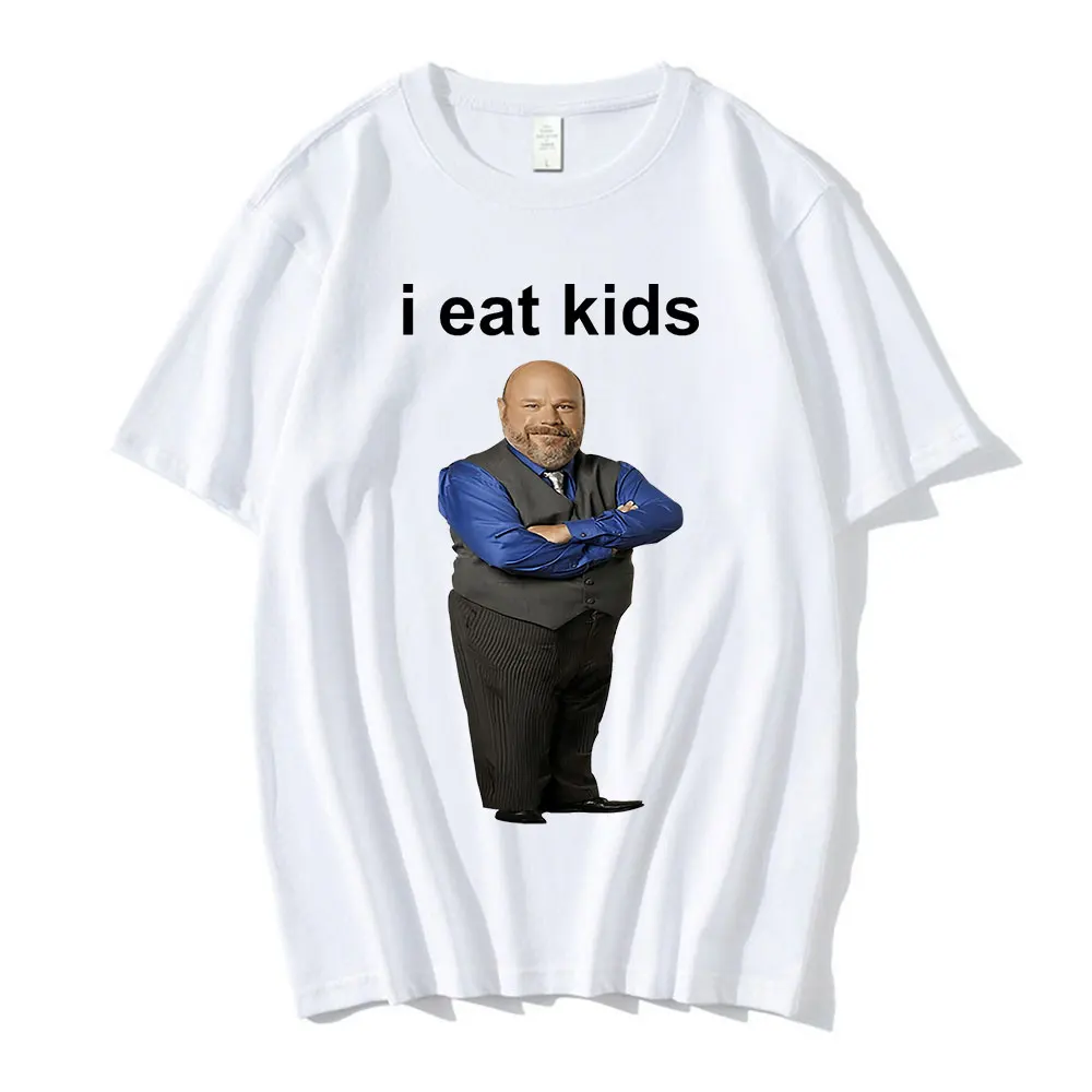 Bertram Eats Kids T-shirt I Eat Kids Men Women Pure Cotton Short Sleeve T-shirts Casual Loose T Shirt Tops Harajuku Streetwear