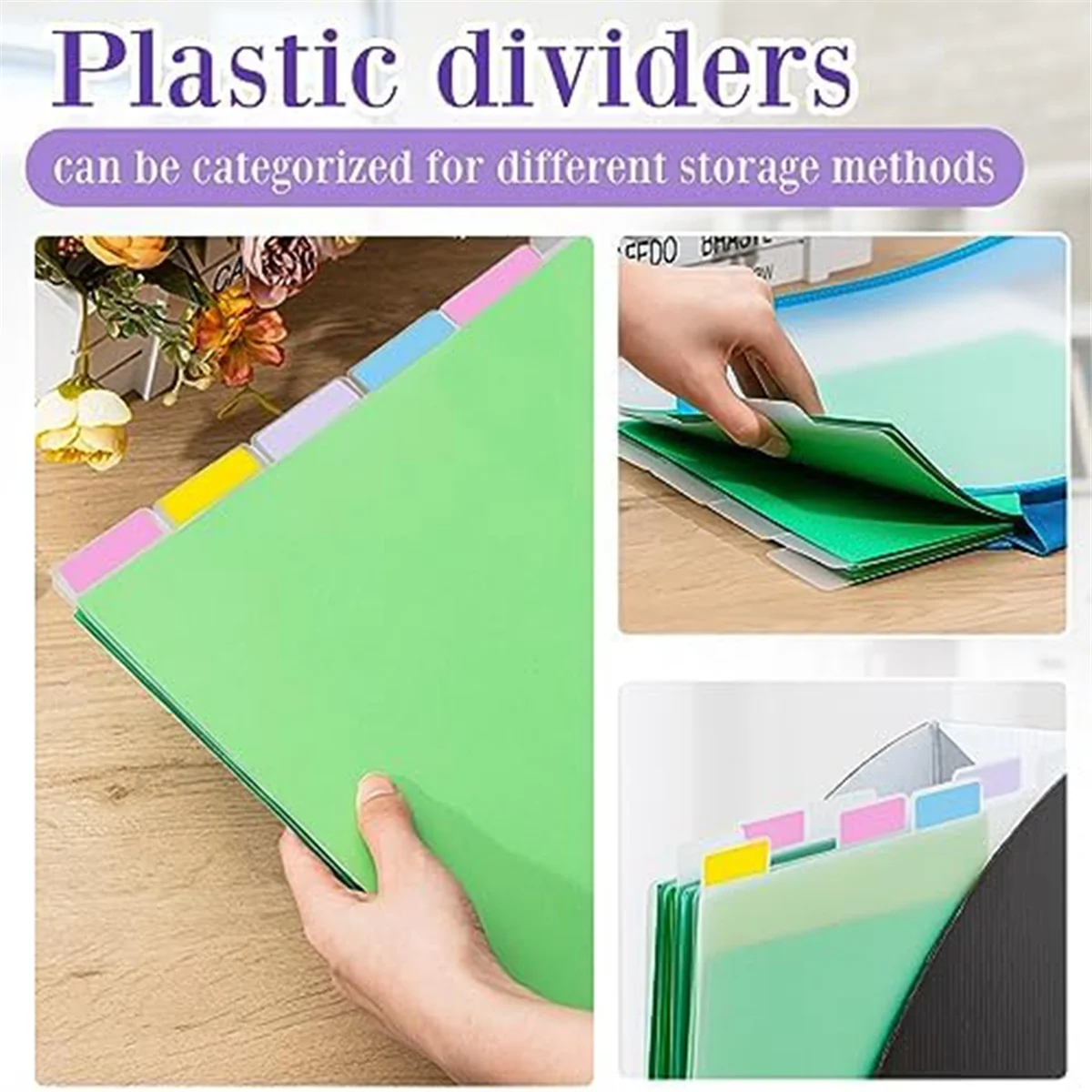 Scrapbook Paper Dividers for Dividing, Scrapbook Paper Storage, Cardstock, Table Dividers, File Library B, 12x12 pol