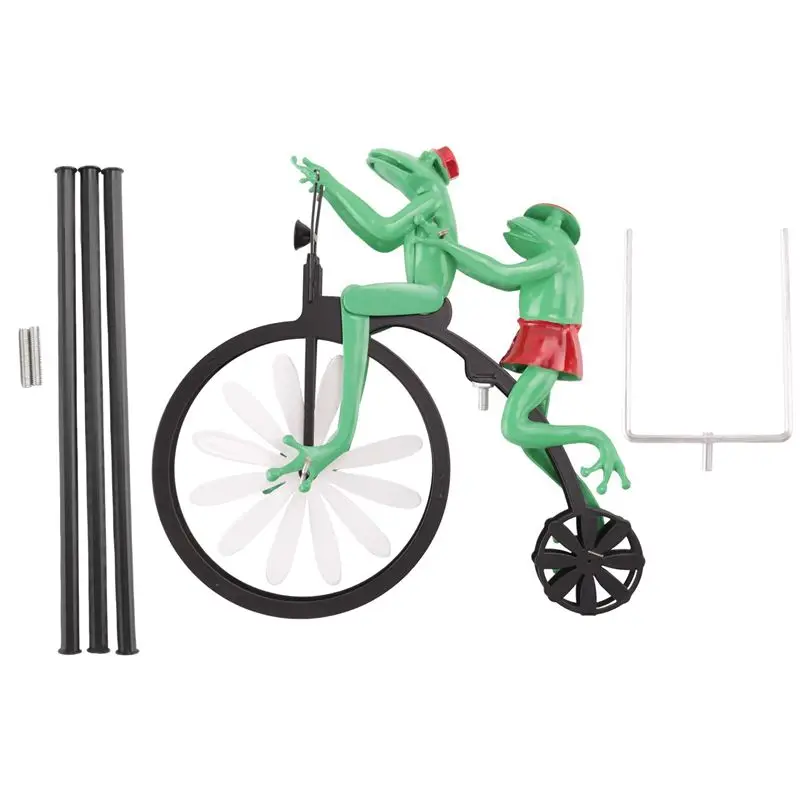 RALCA-Vintage Bicycle Wind Spinner,Metal Couple Spinner Art, Cat And Mouse Motorcycle, Weathervanes With Stainless