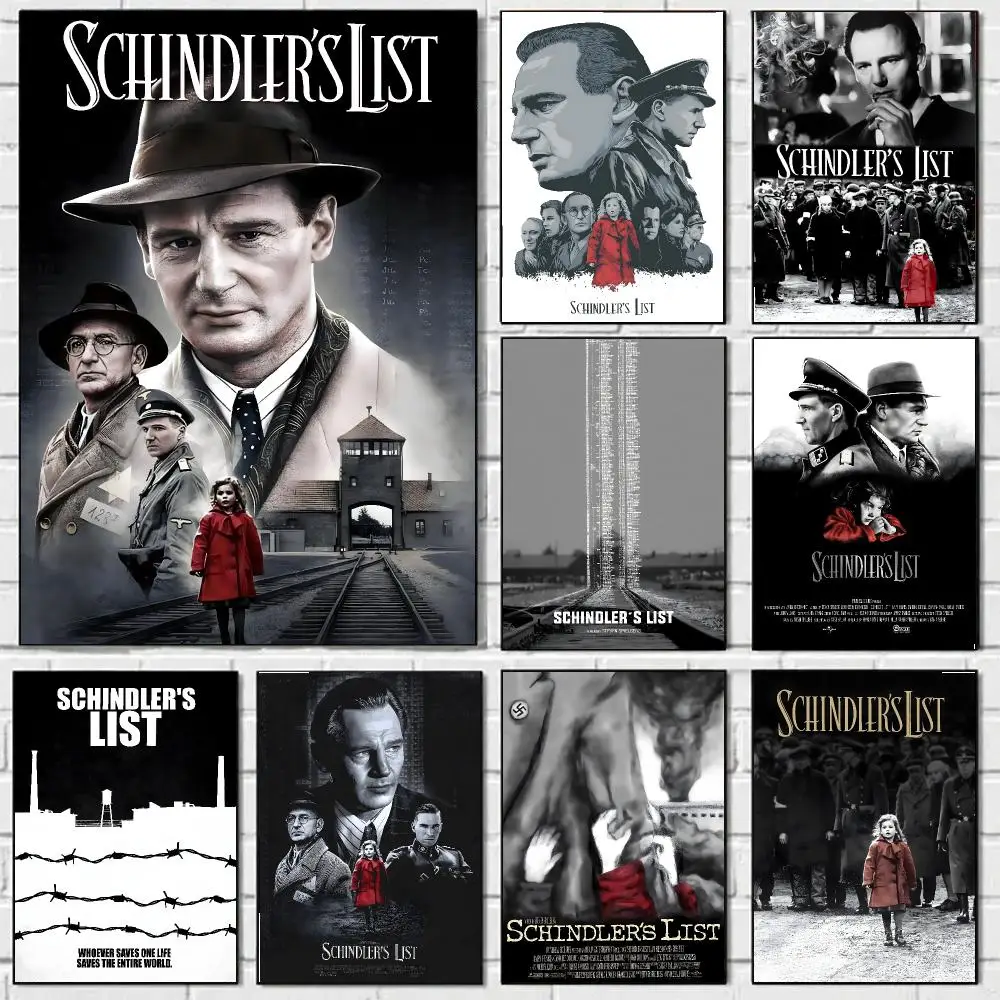 S-Schindlers ListS Poster Waterproof Wall Art Sticker For Bar Living Room Vintage Room Decor High Quality Print Gift