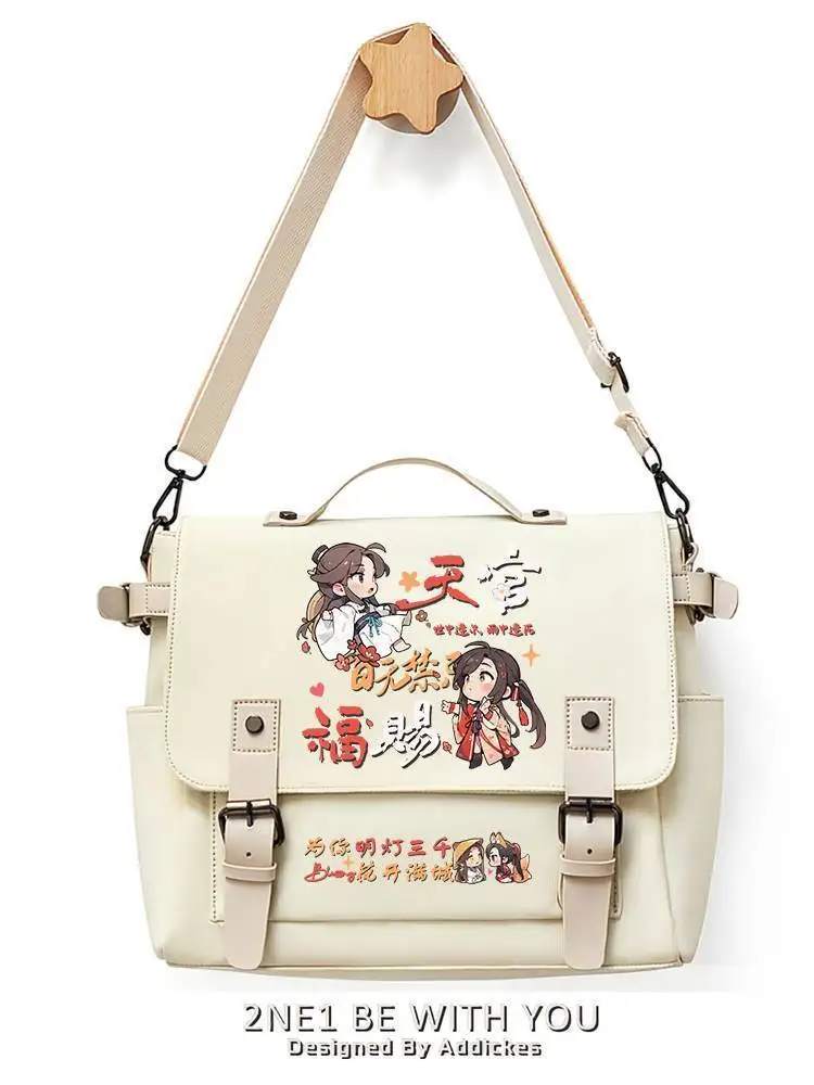 Tian Guan Blessing Merchandise Xie Lian Huacheng Cute Anime Student Tote Canvas Shoulder Crossbody Bag For Women Ani
