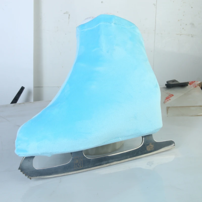 Blau Rosa Weiß Schwarz Eiskunstlauf-Schlittschuhkappenschoner – Ultraweiche, verbesserte Samt-Schlittschuhüberzüge, Kratzschutz – Detail 16