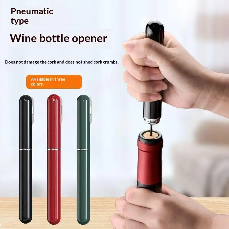 Smooth 2 In1 Air Pressure Wine Opener Corkscrew with Convenient Foil Cutter for Memorable Gatherings