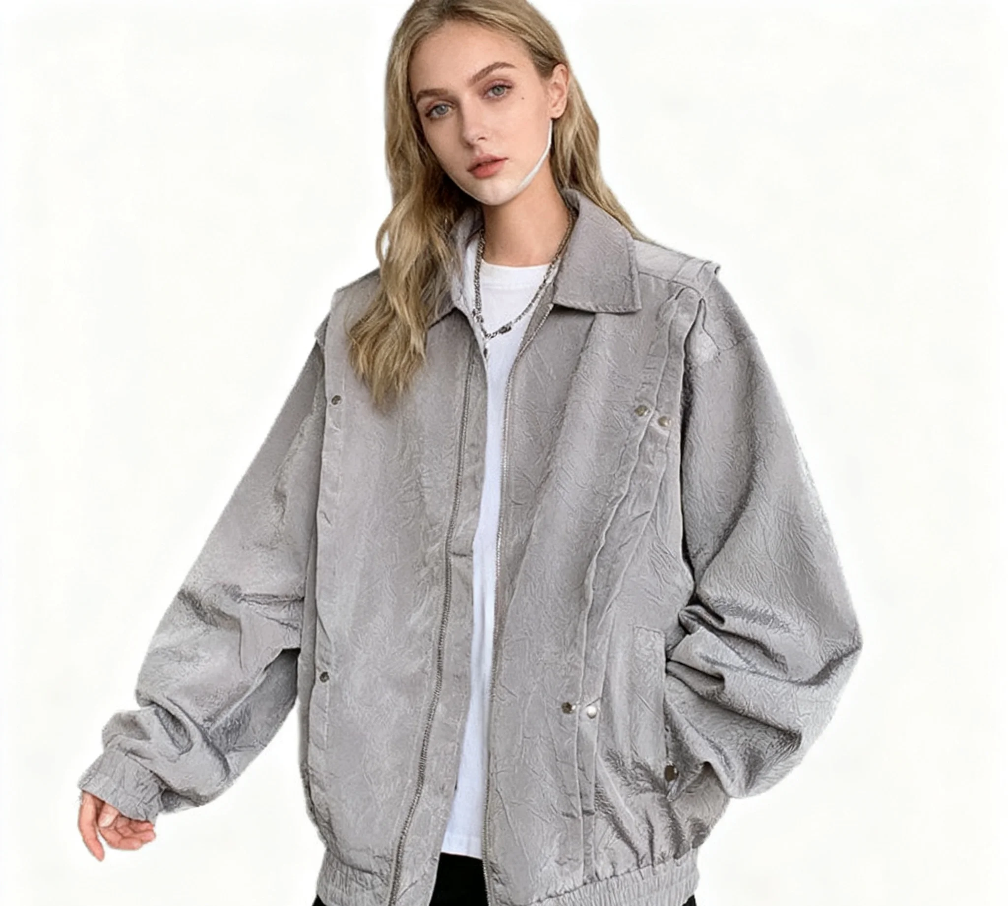 

Байкерские куртки Женская куртка на молнии Весенний полиэстер Светоотражающий Высокопроизводительный Модернизированный продвинутый стиль Urban Ins