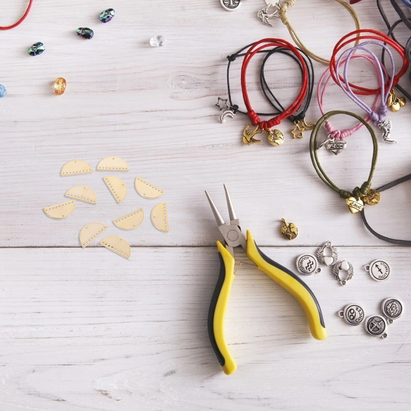 

10 шт., медные позолоченные подвески, креативные принадлежности для изготовления ювелирных изделий для Diy, ожерелье ручной работы, браслет, серьги, металлические подвески