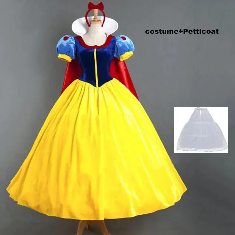 A 2025 Cartoon Biancaneve Costume da festa di Halloween Cosplay per adulti Plus Size Ragazza Abito da principessa Donna Adu Nuovo xjr89